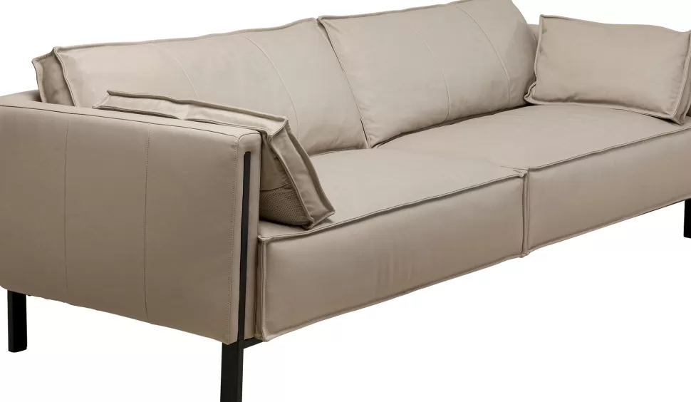 KARE Design Bank 3-Seater Victor Leather Grey 233cm Store