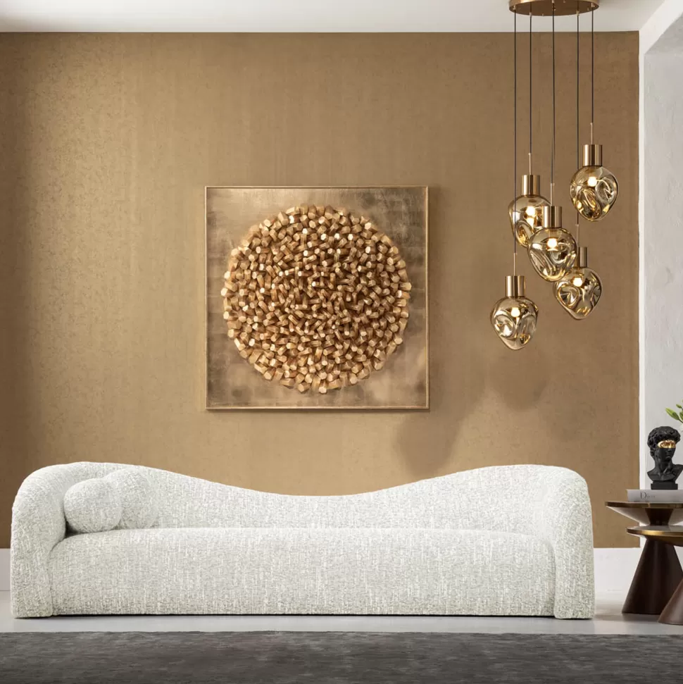 KARE Design Bank 3-zits Livia Melange Cream 261cm Fashion