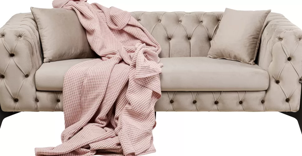 KARE Design Bank Bellissima 2-Seater Velvet Beige 200cm New