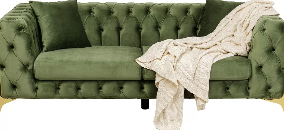 KARE Design Bank Bellissima 2-Seater Velvet Green 200cm New