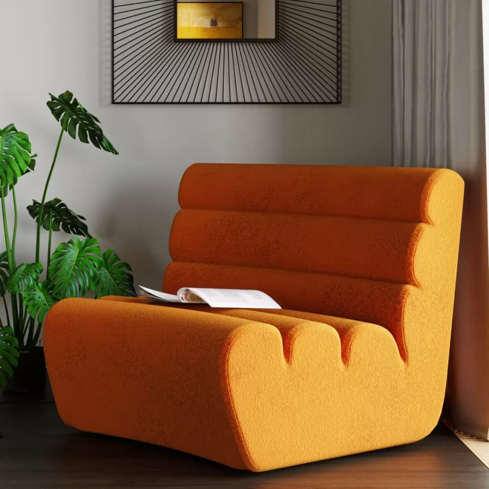 KARE Design Bank Element Wave Oranje Fashion