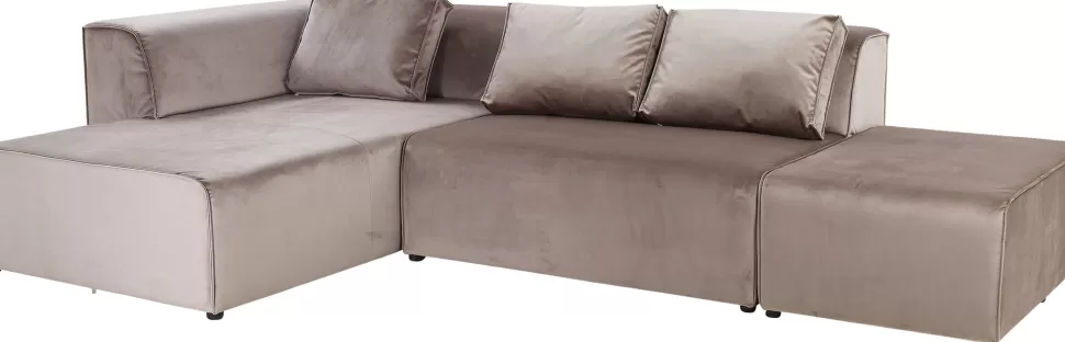 KARE Design Bank Infinity Fluweel Taupe Links Cheap