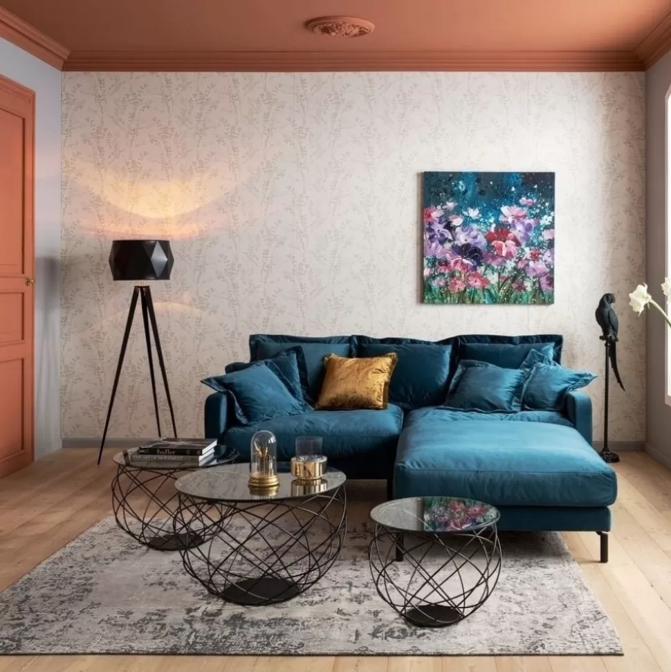 KARE Design Bank Lullaby 2-Zits Petrol-Blauw Sale