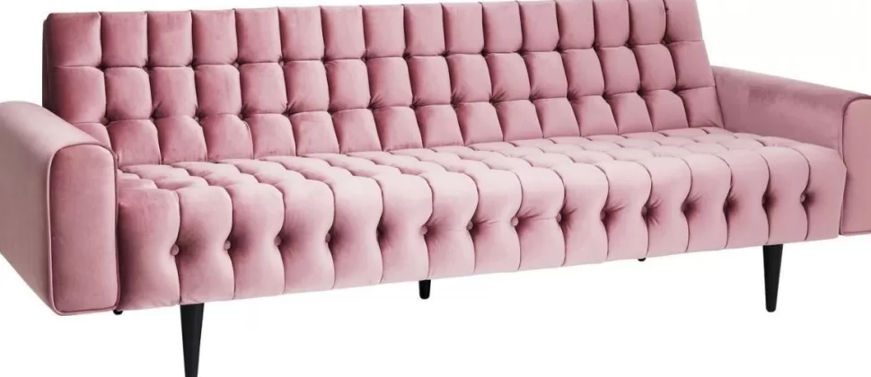 KARE Design Bank Milchbar 3-Zits Fluweel Roze Sale