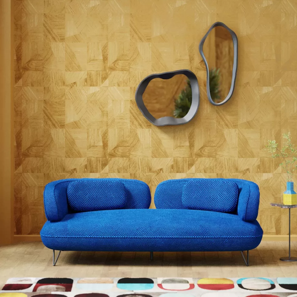 KARE Design Bank Peppo 2-Seater Blue 182cm Outlet