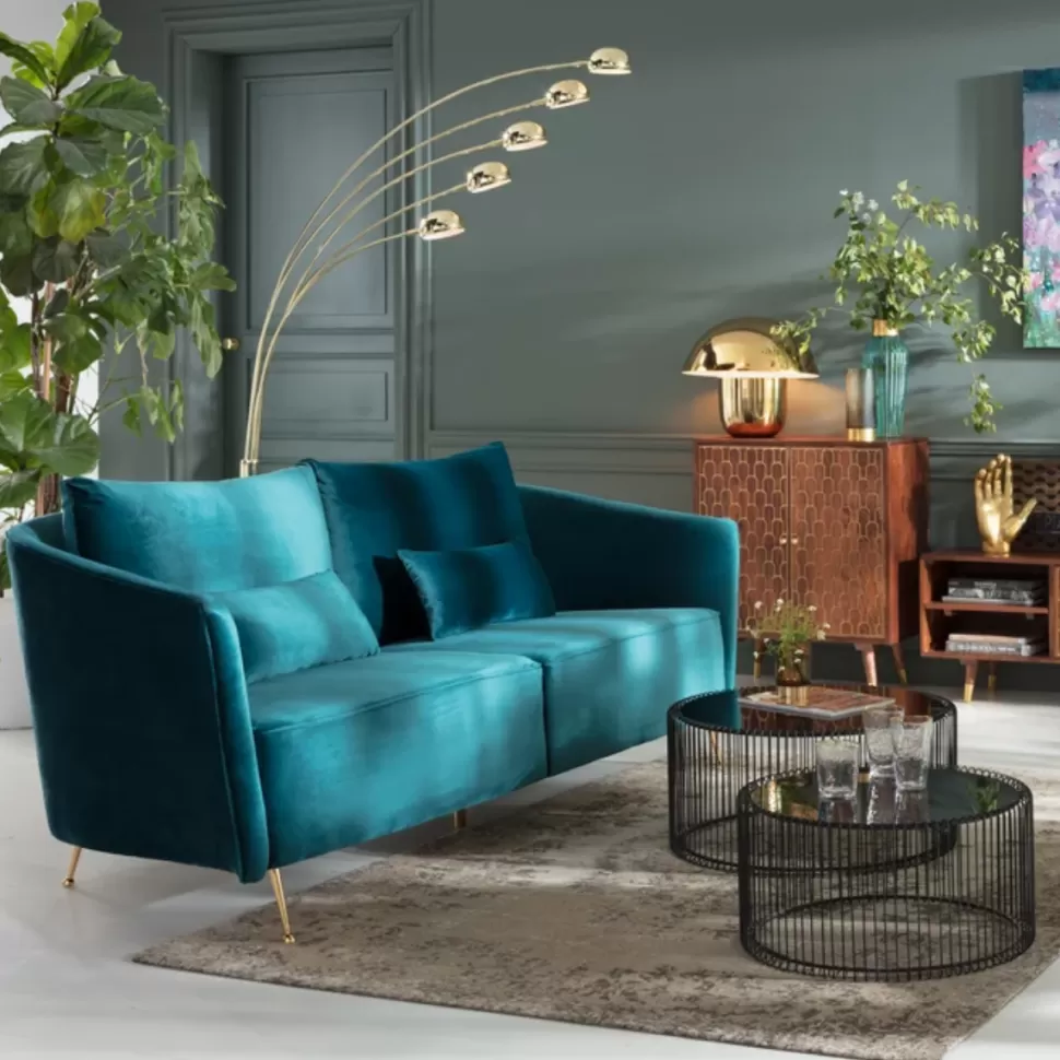 KARE Design Bank Vegas Forever 3-Zits Petrol-Blauw Sale