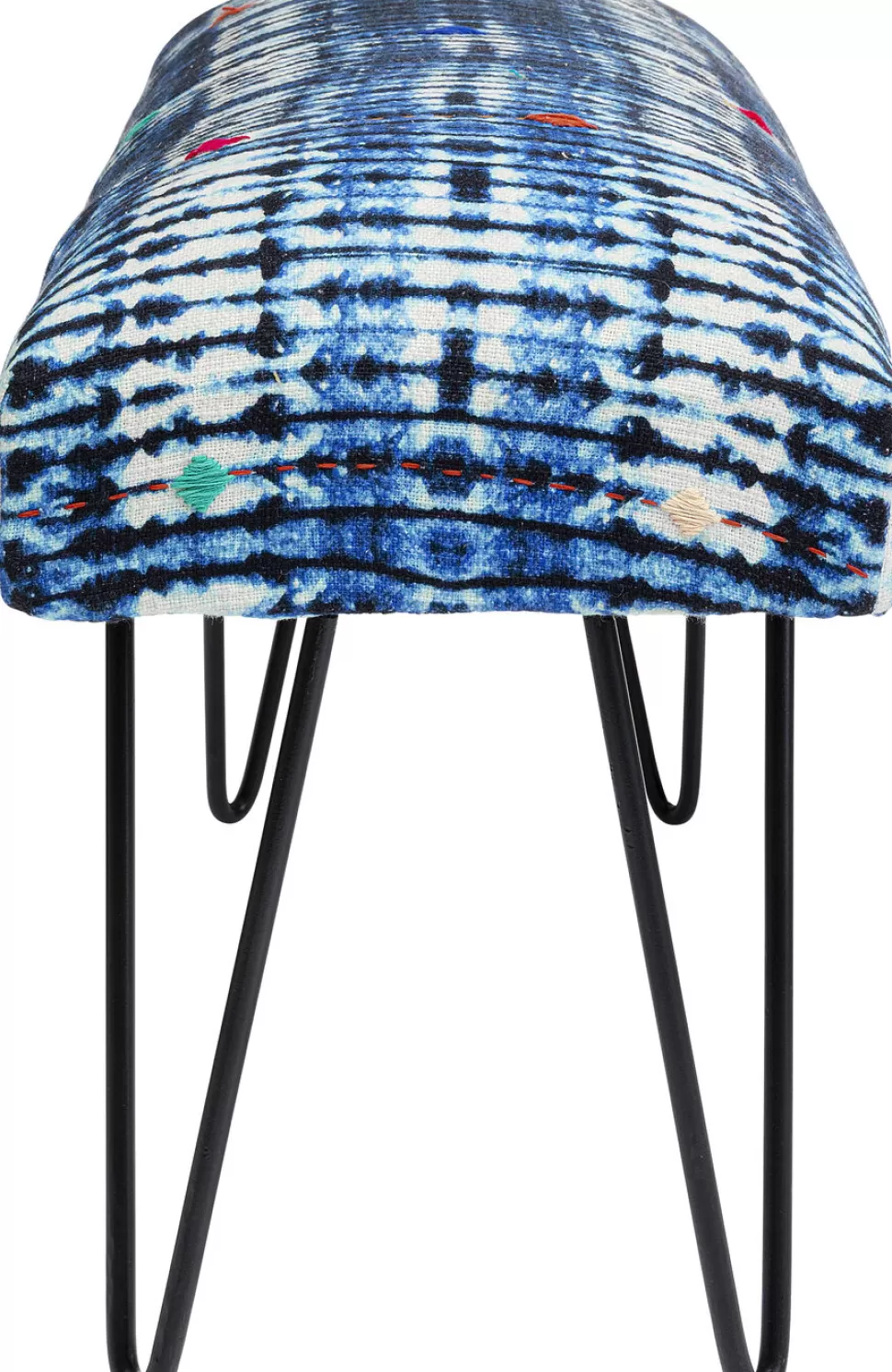 KARE Design Bankje Desna Patchwork Blue 80cm Outlet