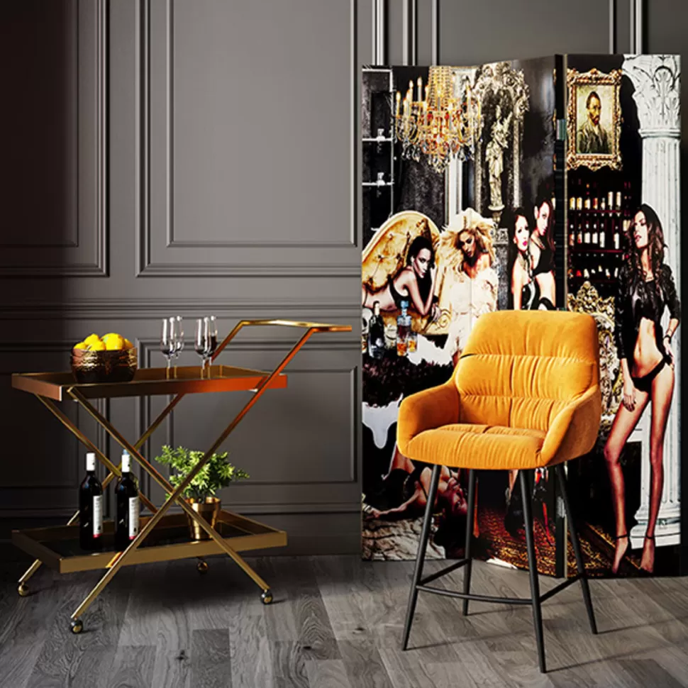 KARE Design Barkruk Bristol Yellow 69cm Fashion