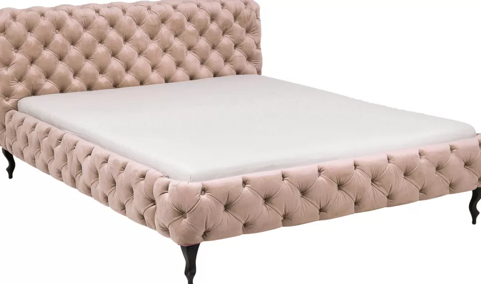 KARE Design Bed Desire Fluweel Ecru 180x200cm Shop