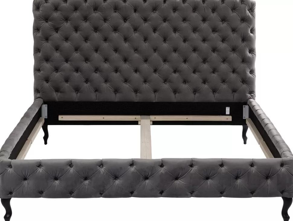 KARE Design Bed Desire Hoog Zilvergrijs 180x200cm Cheap