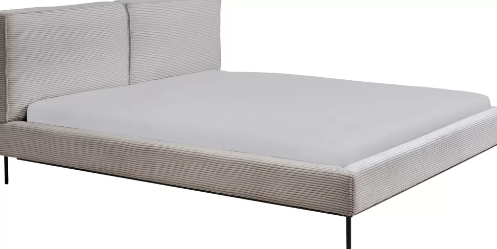 KARE Design Bed East Side Cord Grey 160x200cm Flash Sale