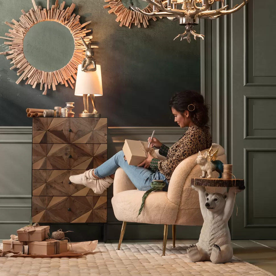 KARE Design Bijzettafel Animal IJsbeer Ø37cm Fashion