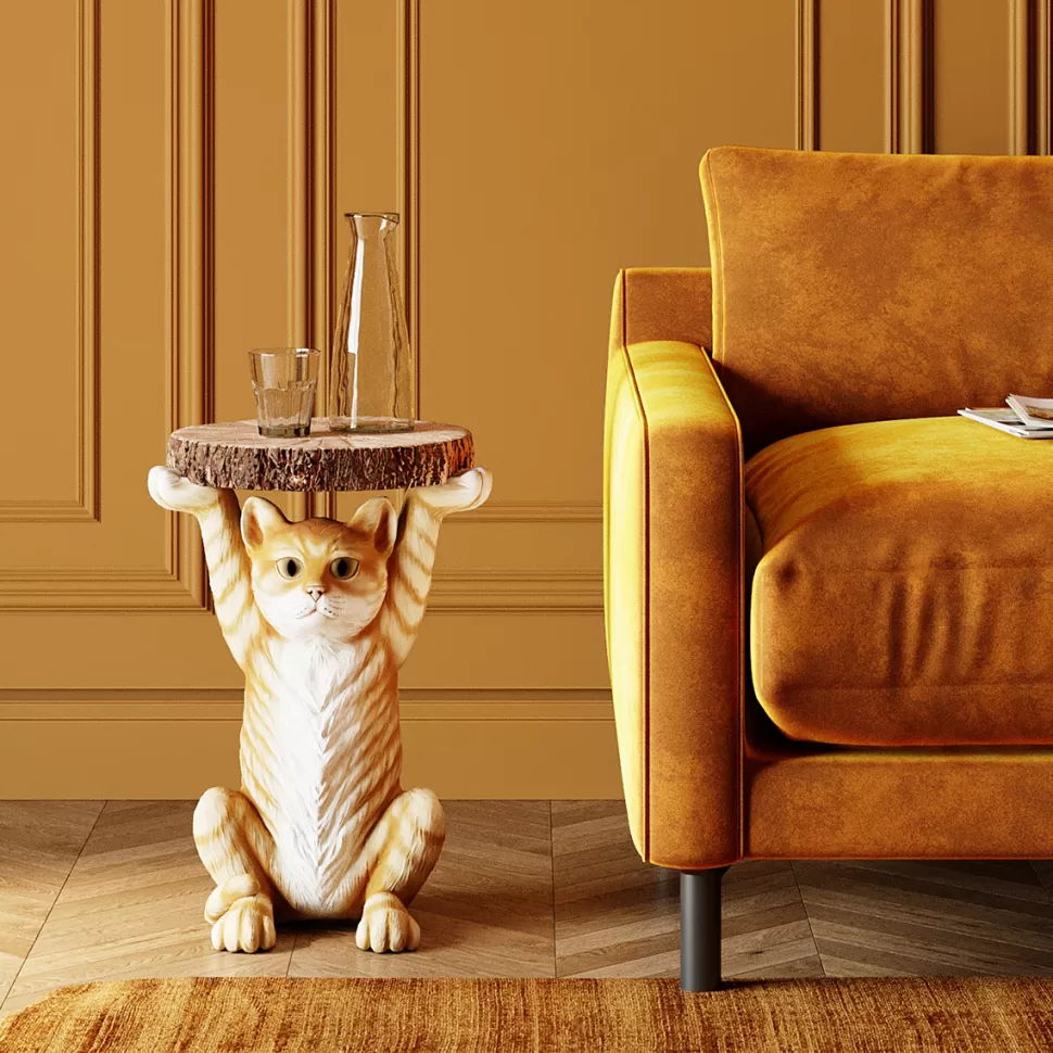 KARE Design Bijzettafel Animal Ms Cat Ø33cm Sale
