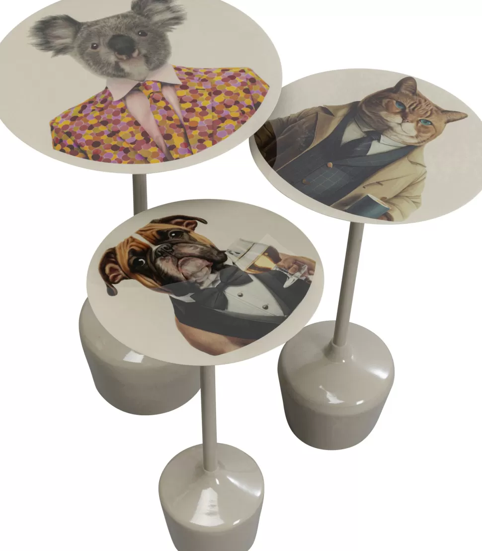 KARE Design Bijzettafel Business Animal (3/set) Fashion