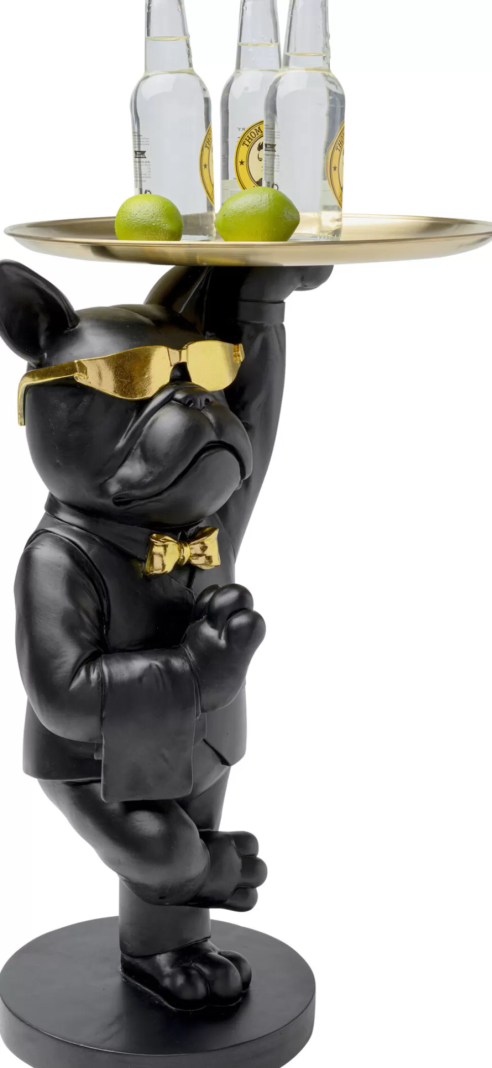 KARE Design Bijzettafel Cool Bulldog Dienblad Black 34x55cm Fashion