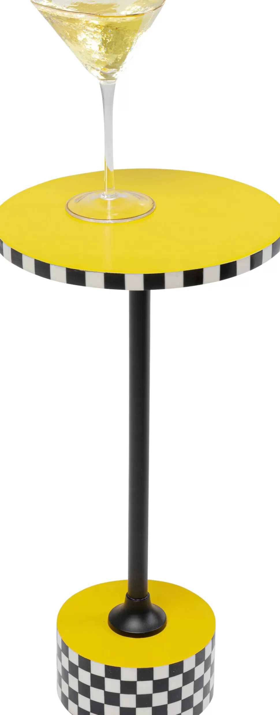 KARE Design Bijzettafel Domero Checkers Yellow Ø25cm Cheap