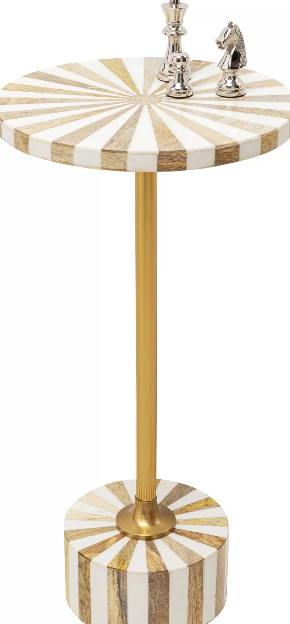 KARE Design Bijzettafel Domero Cirque Gold White Ø25cm Best