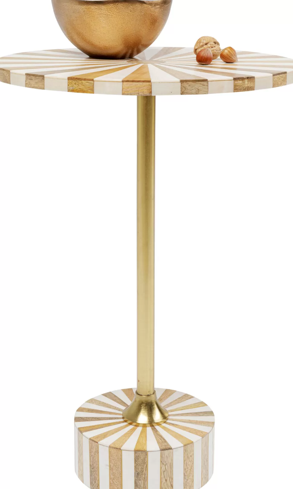 KARE Design Bijzettafel Domero Cirque Gold White Ø40cm Online