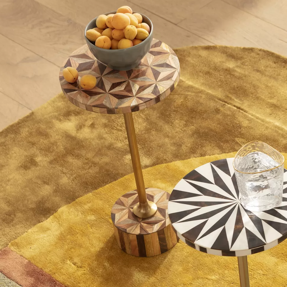 KARE Design Bijzettafel Domero Geo Brown Ø40cm Online