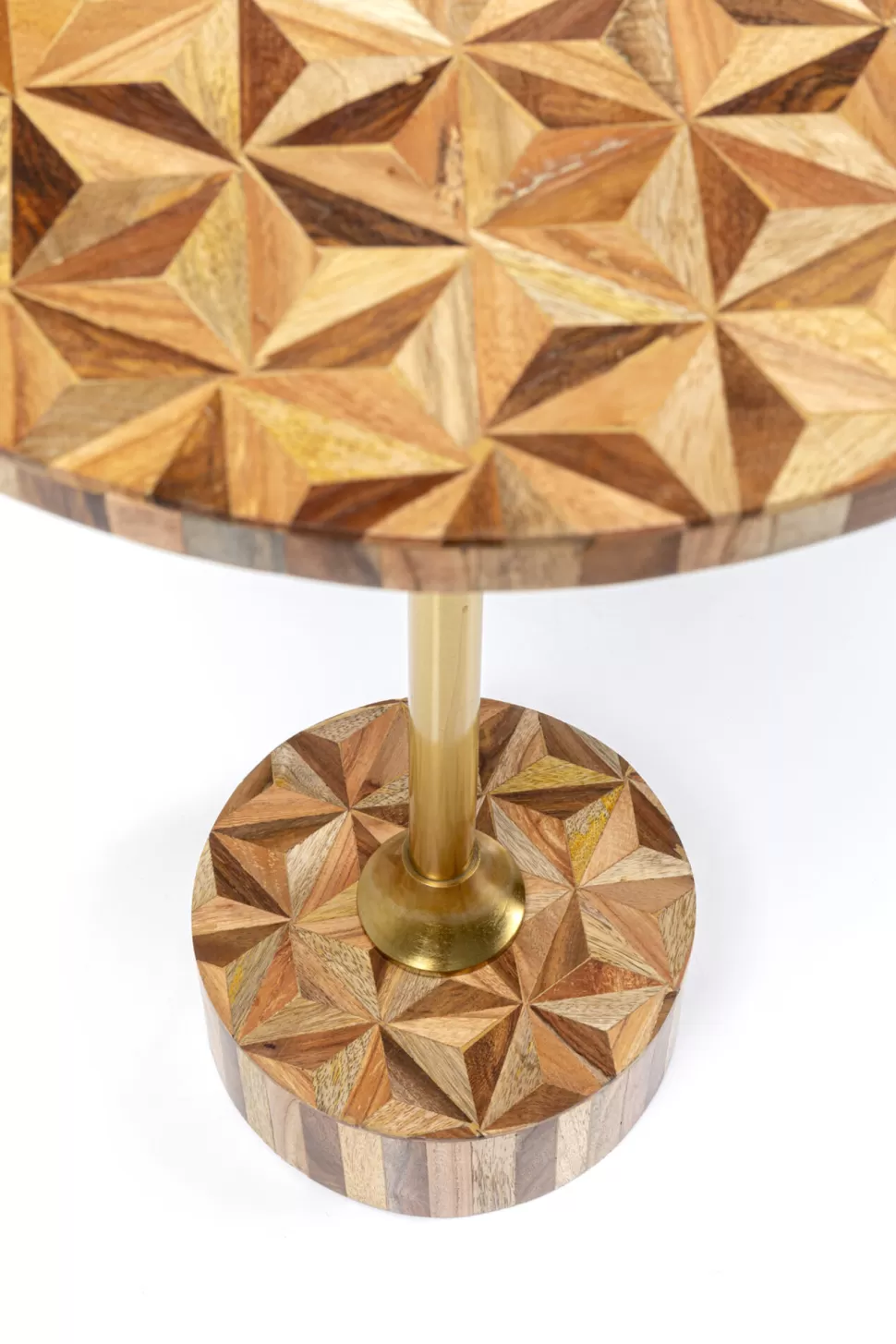 KARE Design Bijzettafel Domero Geo Brown Ø40cm Online