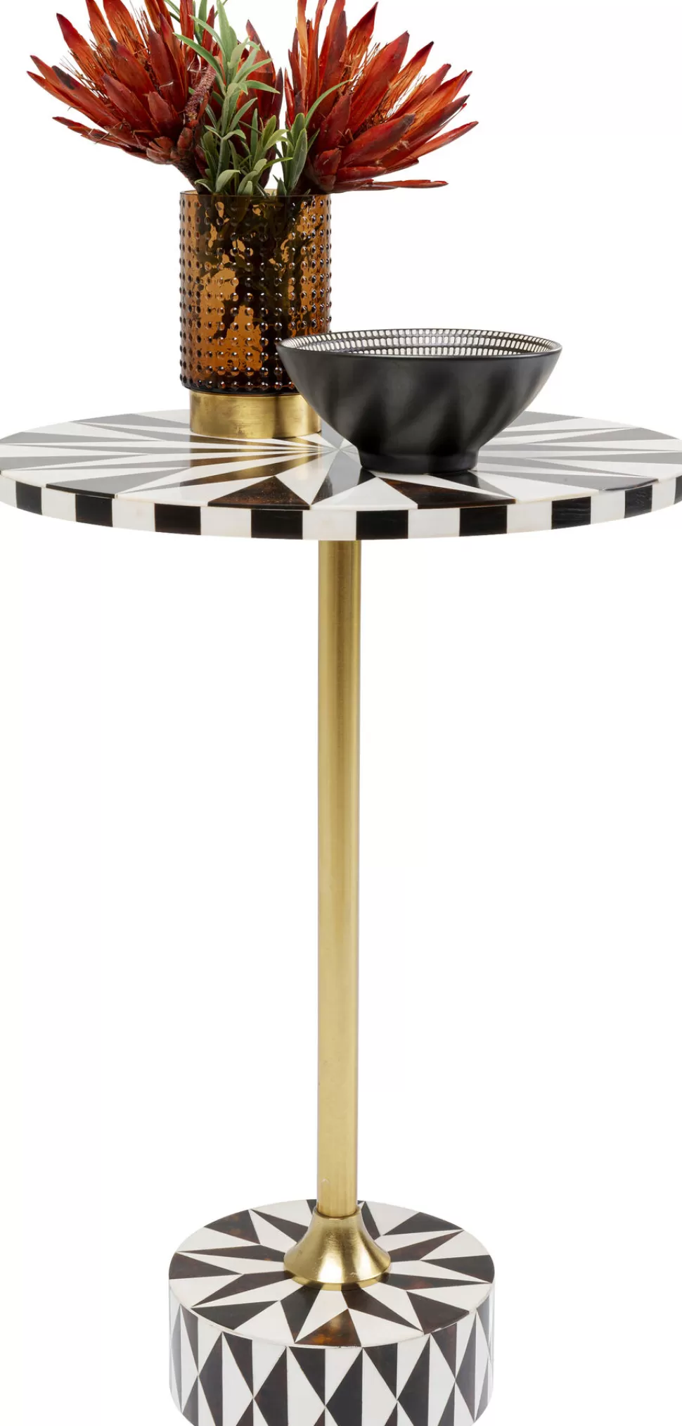 KARE Design Bijzettafel Domero Star Brown White Ø40cm Flash Sale