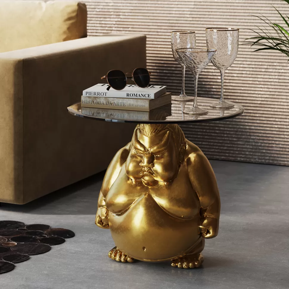KARE Design Bijzettafel Monk Gold Ø54cm Online