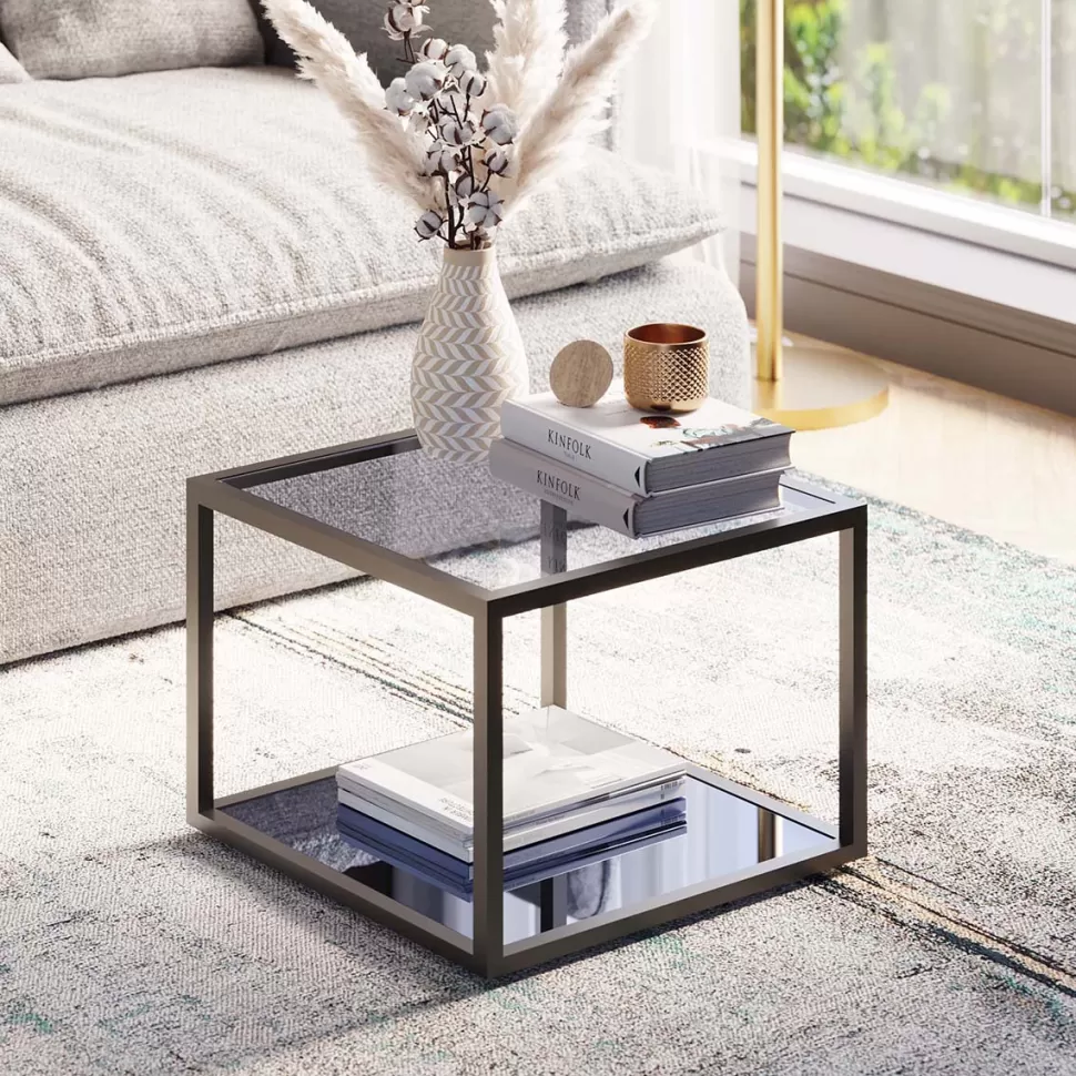 KARE Design Bijzettafel Quadro Black 50x50cm Fashion