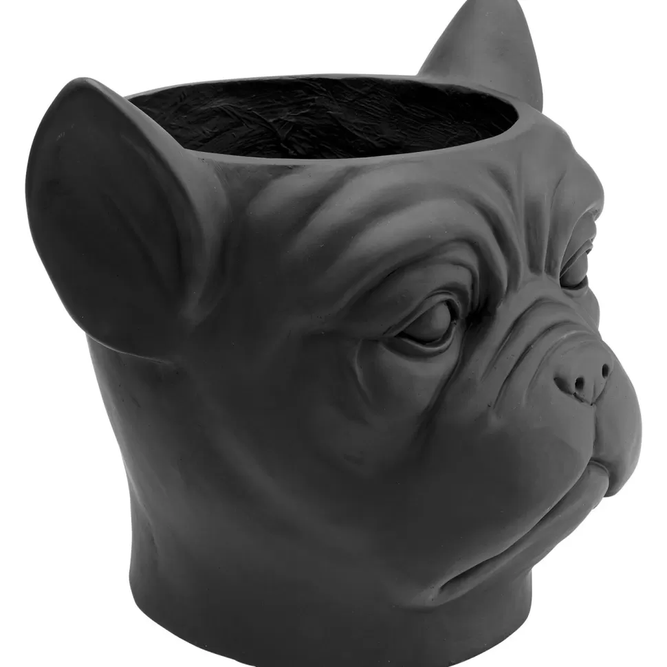 KARE Design Bloempot Bulldog Zwart New