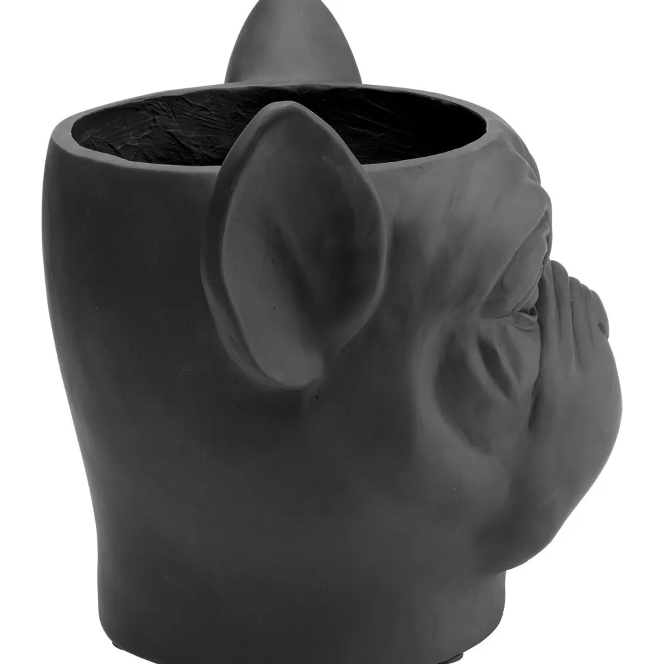 KARE Design Bloempot Bulldog Zwart New