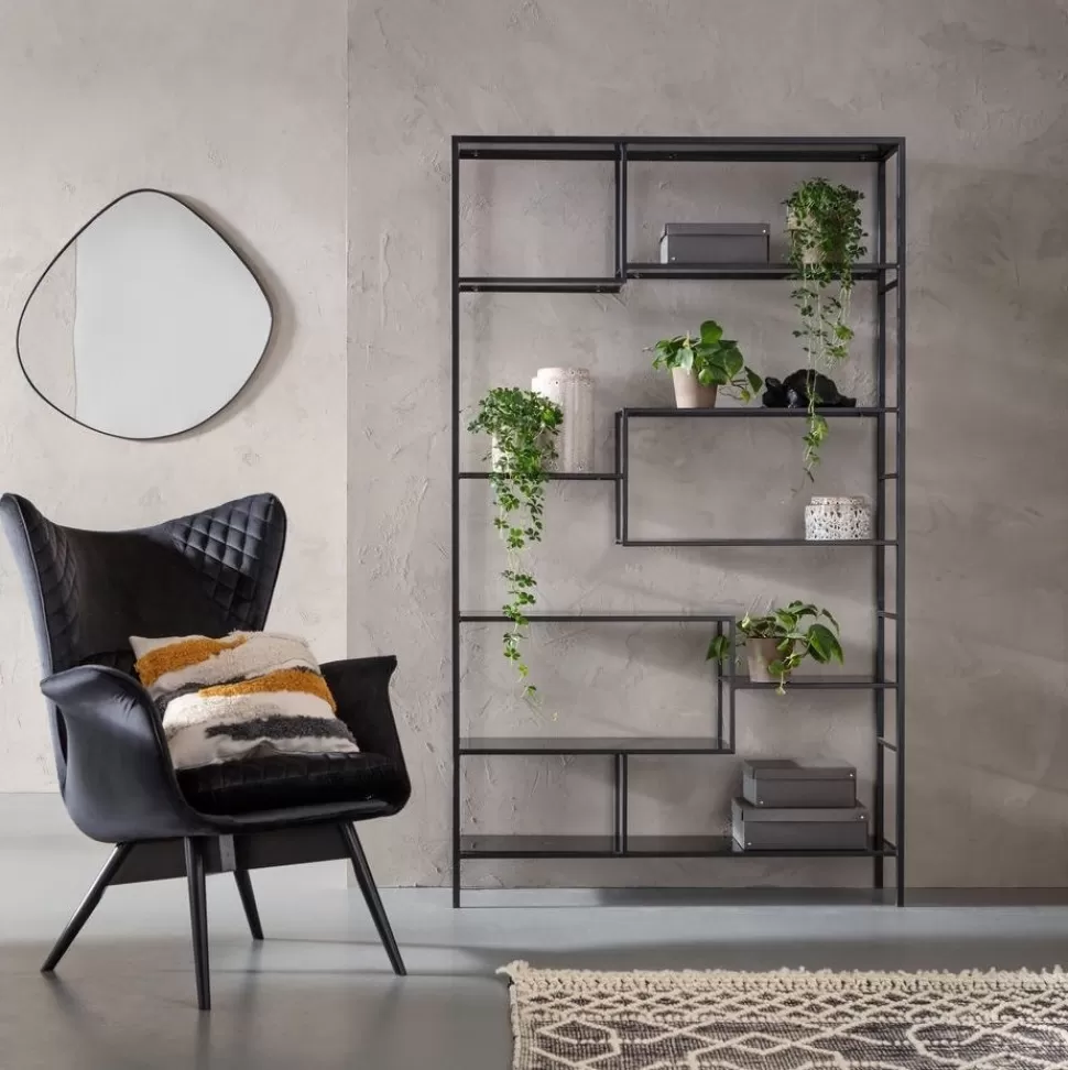 KARE Design Boekenkast Loft Zwart 195x115cm Discount
