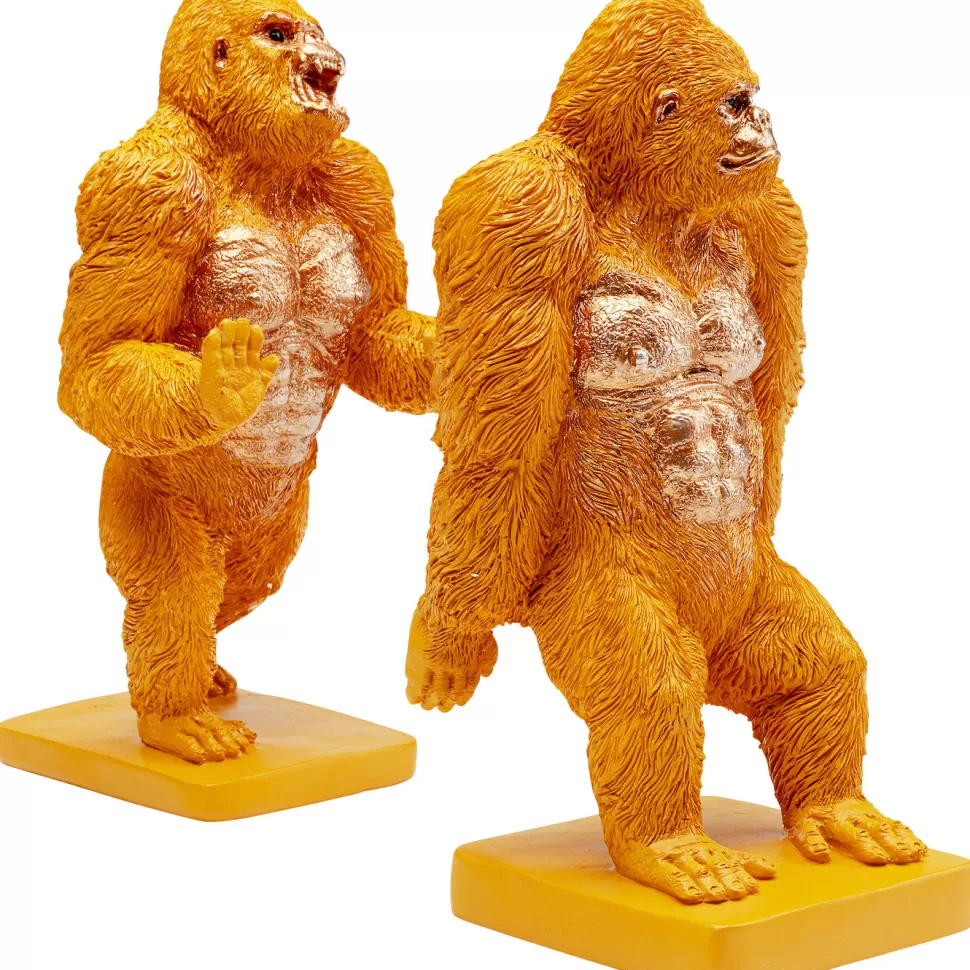 KARE Design Boekensteun Gorilla Oranje (2-delig) New