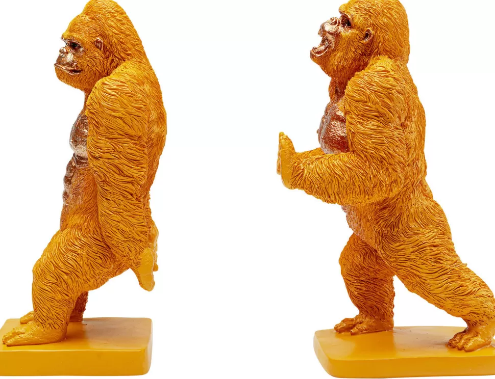 KARE Design Boekensteun Gorilla Oranje (2-delig) New
