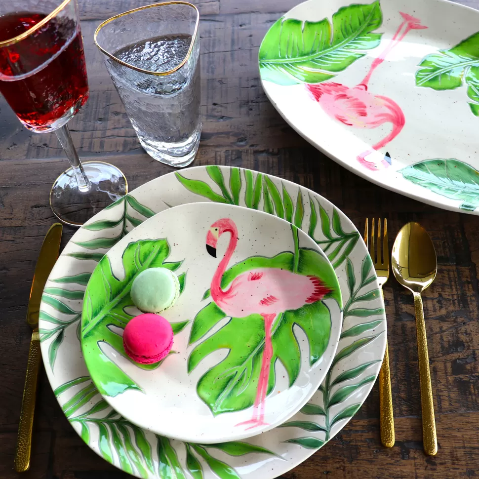 KARE Design Bord Flamingo Holidays Oval 40cm Shop