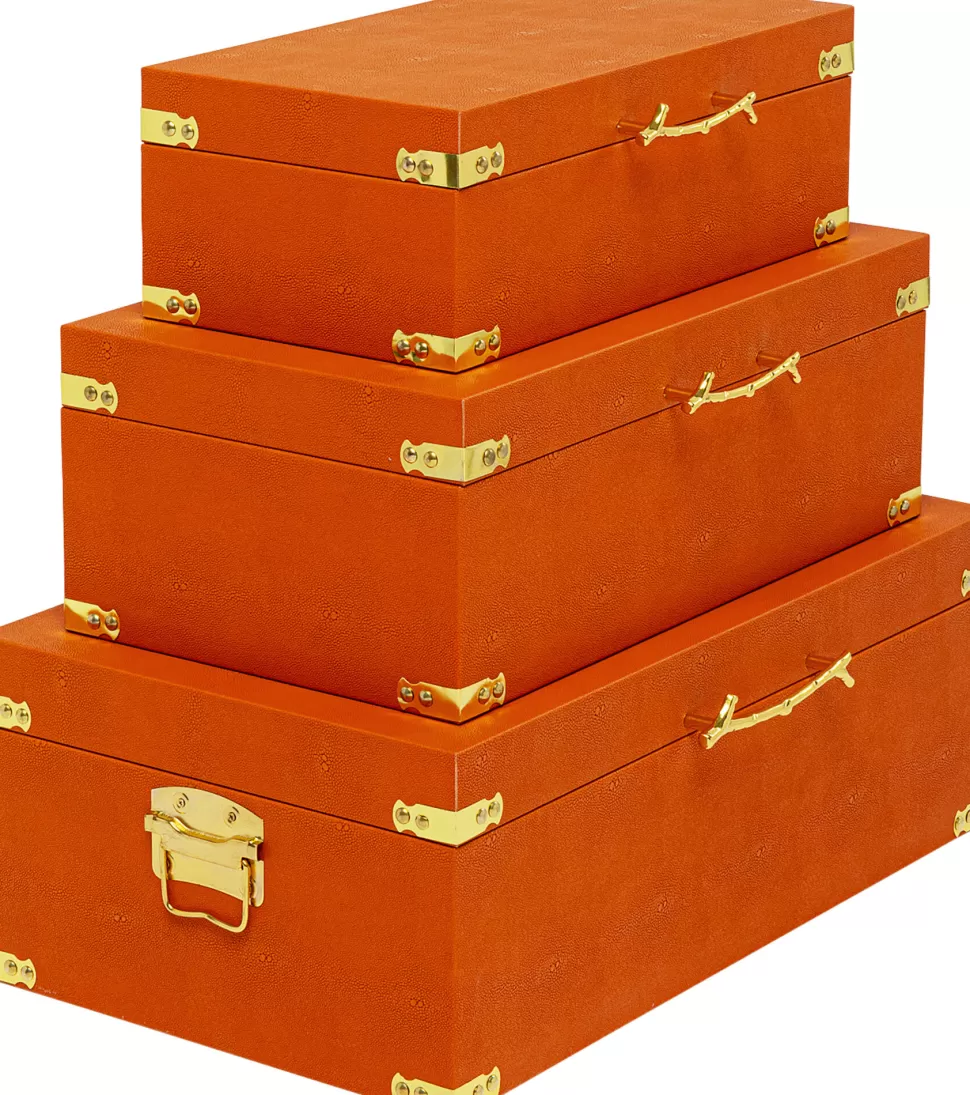 KARE Design Box Noah Orange Set Van 3 New