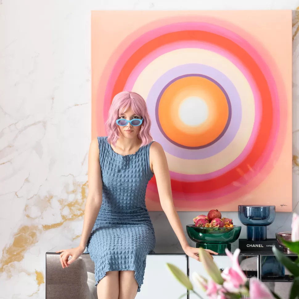KARE Design Canvas Tendency Circle Pink 120x120cm Discount