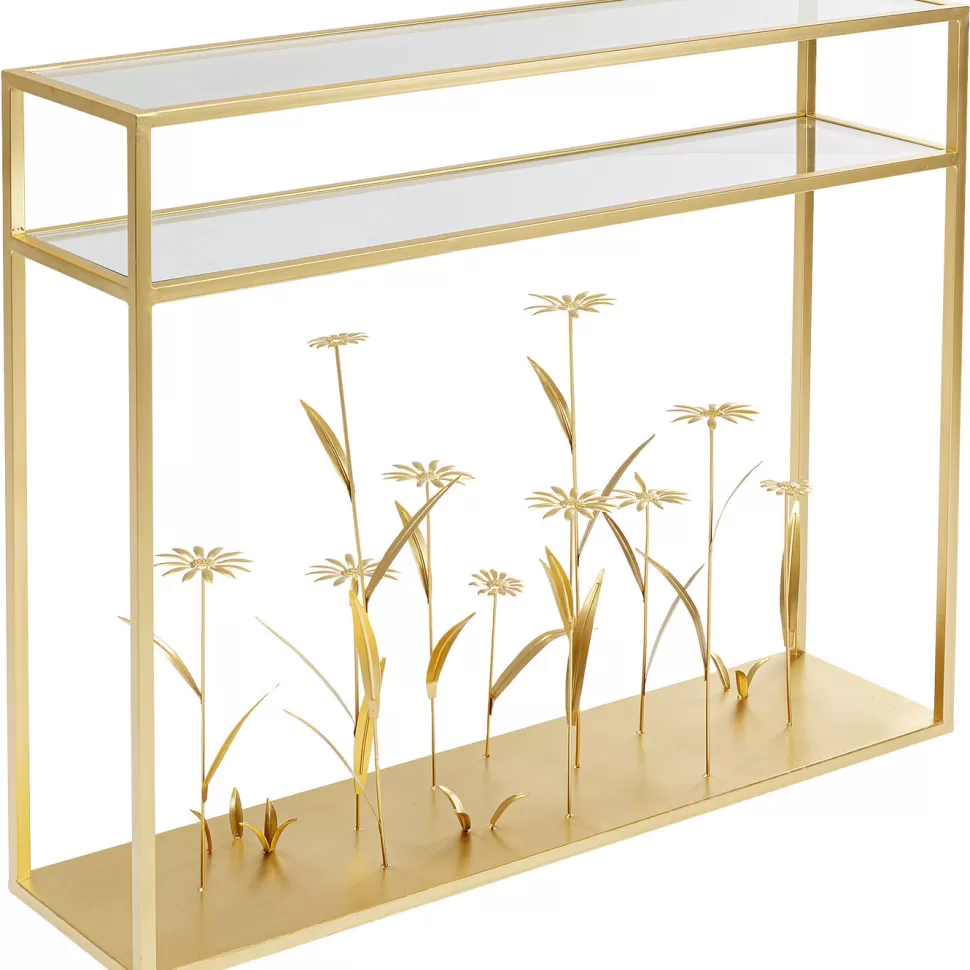KARE Design Console Flower Meadow Goud 100cm Discount
