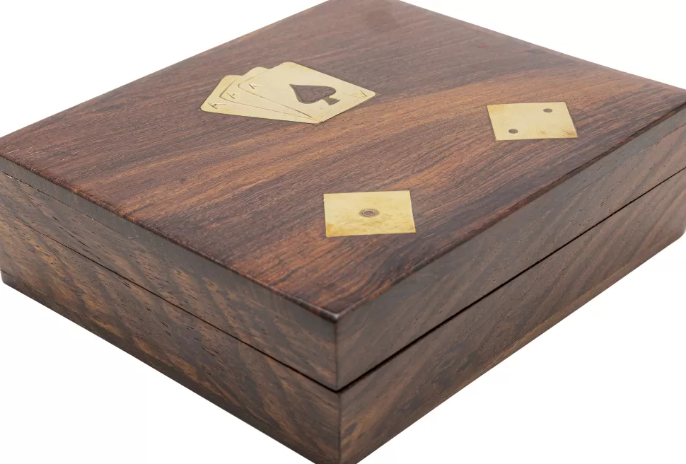 KARE Design Deco Card Box Gamble Wood (7/part) Clearance