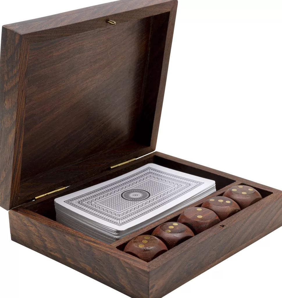 KARE Design Deco Card Box Gamble Wood (7/part) Clearance
