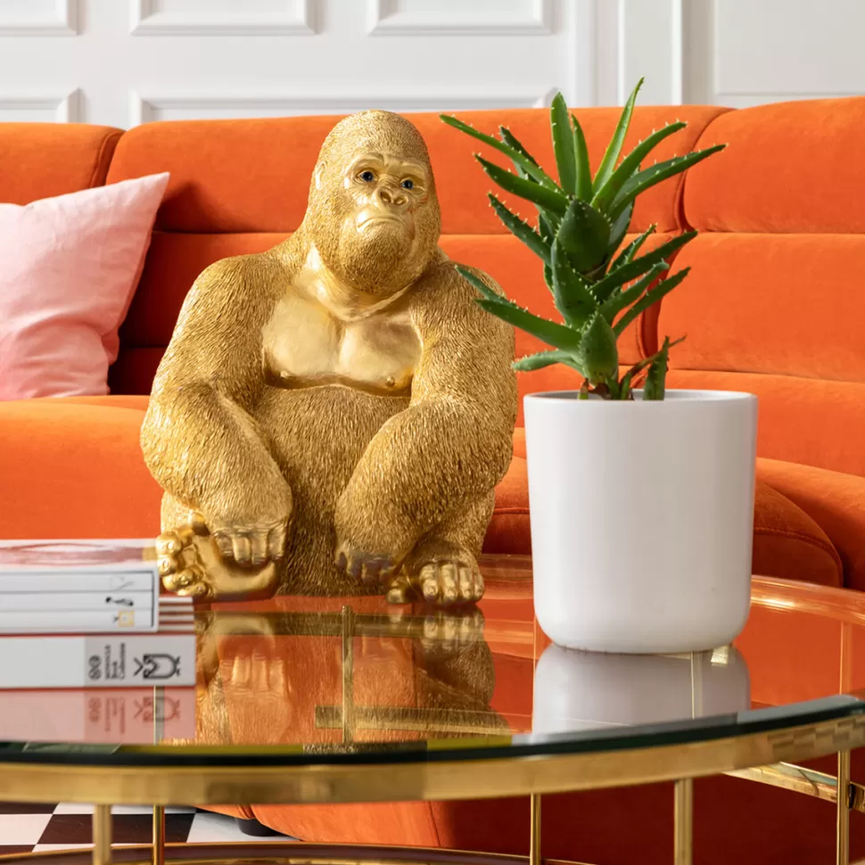 KARE Design Decofiguur Aap Gorilla Side Medium Goud Flash Sale