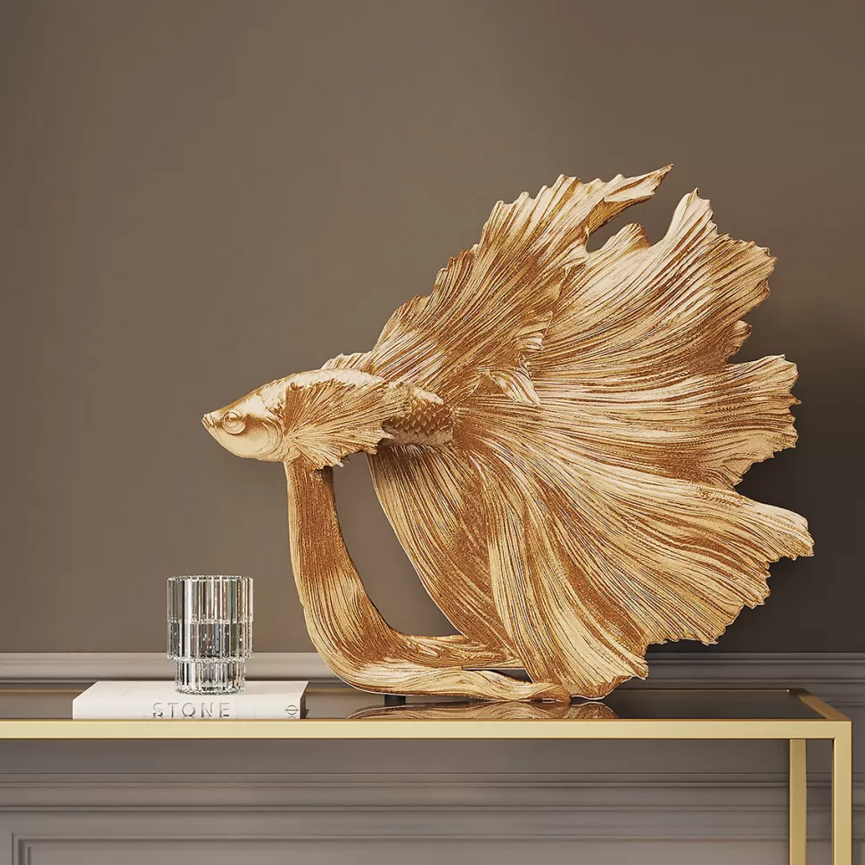 KARE Design Decofiguur Betta Fish Goud Klein Fashion