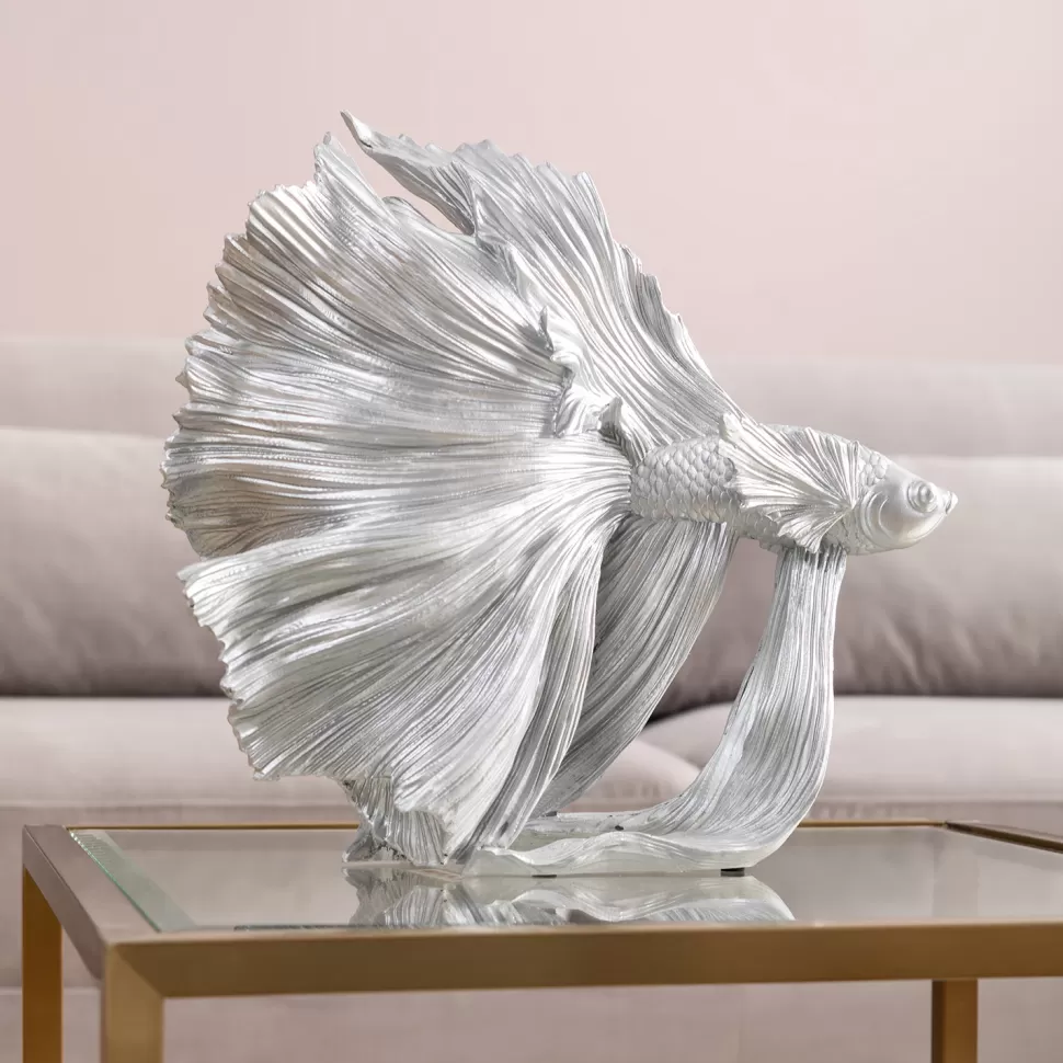 KARE Design Decofiguur Betta Fish Zilver Klein Shop