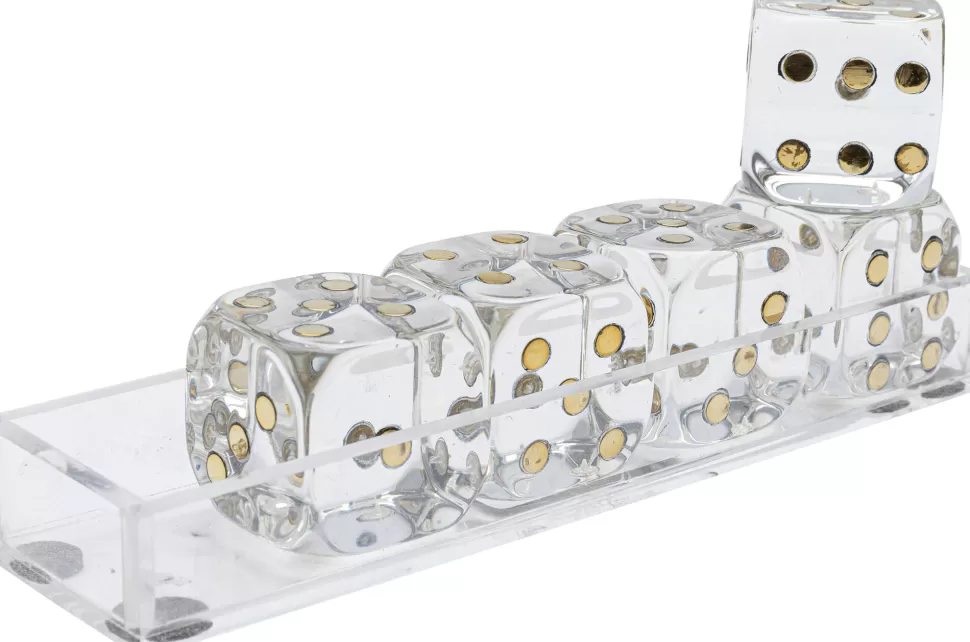 KARE Design Decofiguur Dice Transparent 17x4cm Outlet