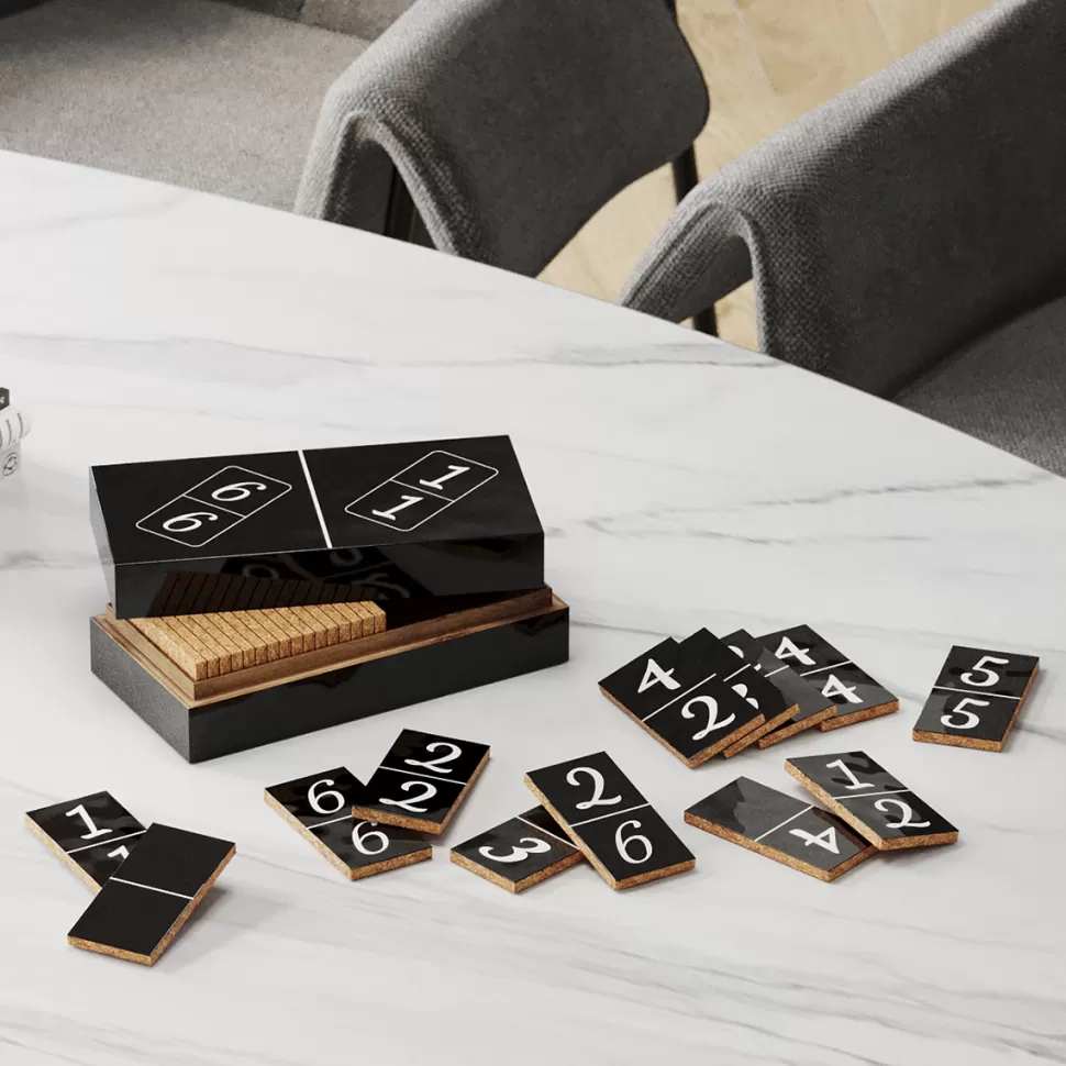 KARE Design Decofiguur Domino Black 24x7cm Flash Sale