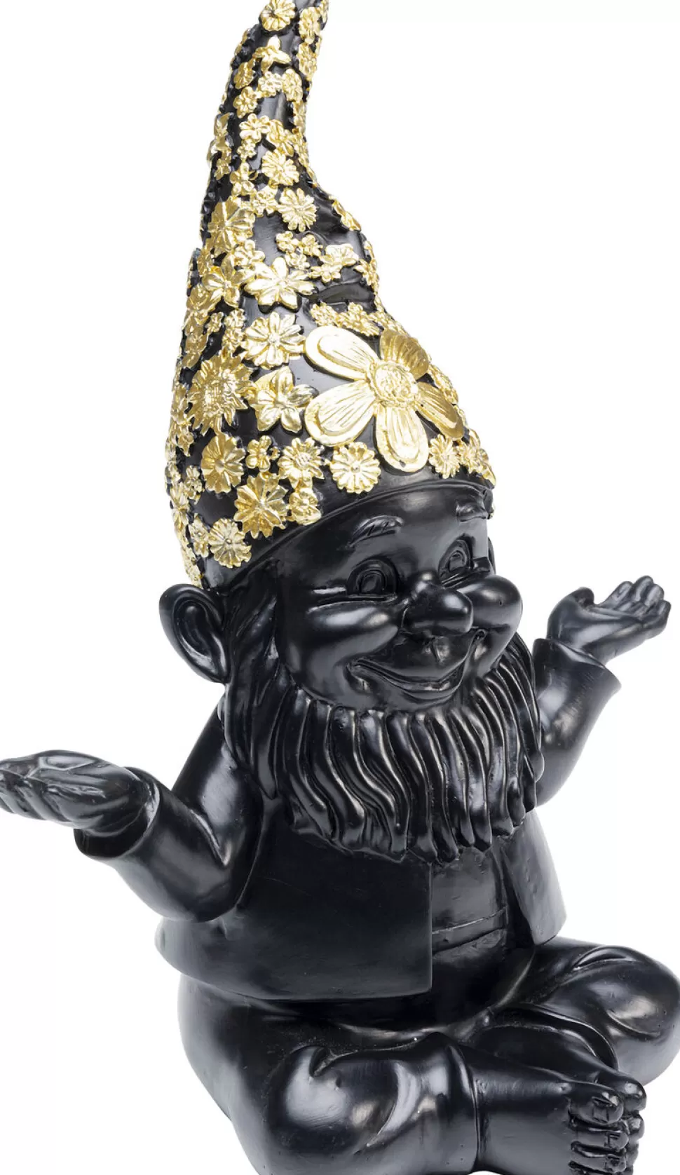 KARE Design Decofiguur Dwerg Meditatie Zwart Goud 19cm Sale