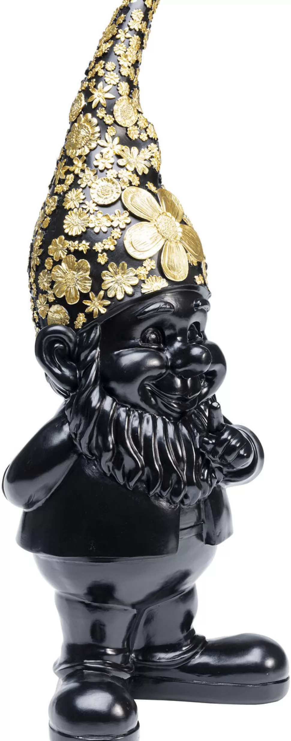 KARE Design Decofiguur Dwerg Staand Zwart Goud 46cm Sale