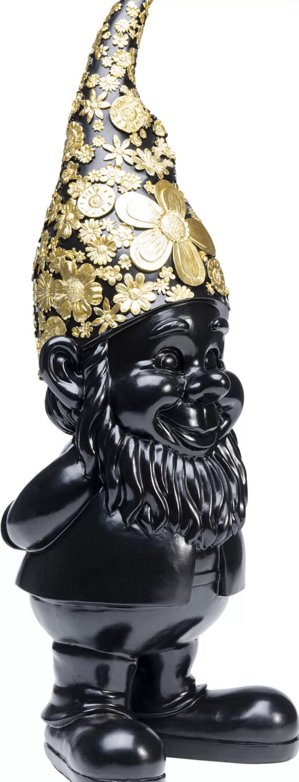 KARE Design Decofiguur Dwerg Staand Zwart Goud 61cm Flash Sale