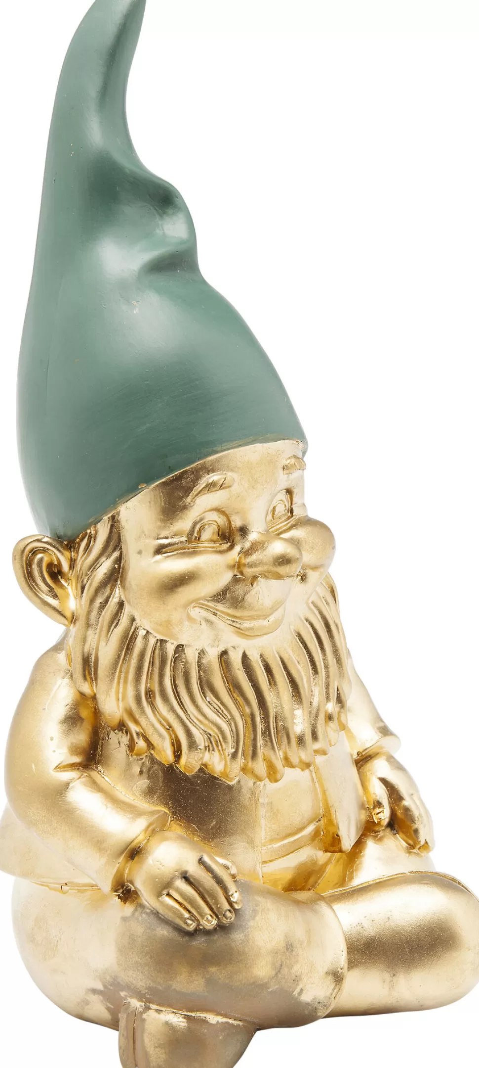 KARE Design Decofiguur Dwerg Zittend Goud Groen 19cm Sale