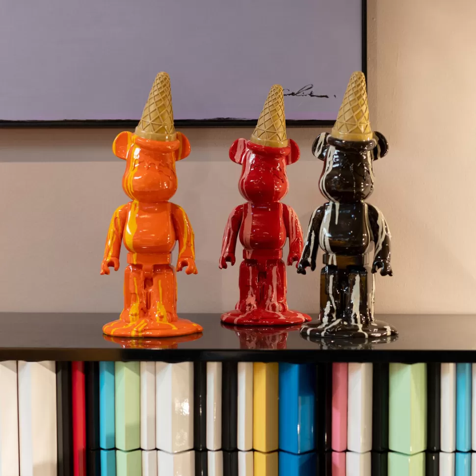 KARE Design Decofiguur Gelato Bear Orange 40cm Sale