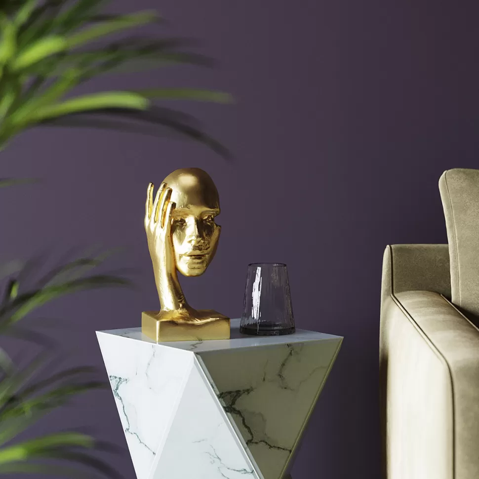 KARE Design Decofiguur In My Mind Gold 30cm Fashion