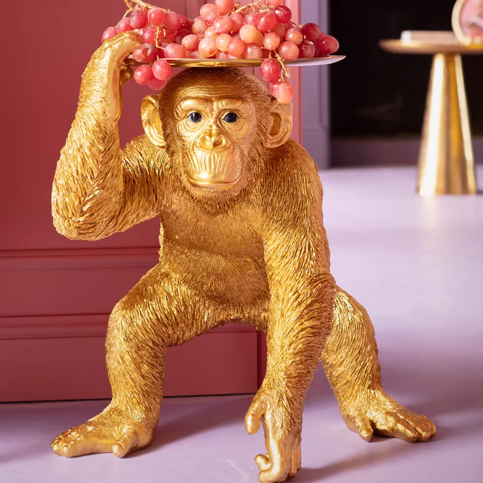 KARE Design Decofiguur Playing Chimp Butler Gold 52cm Cheap